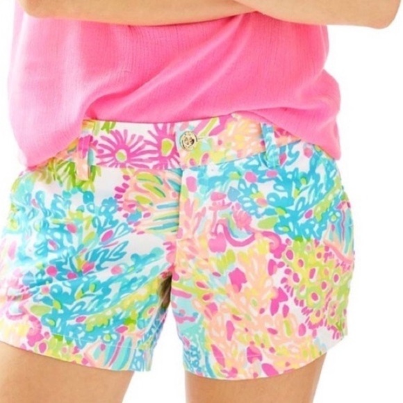 Lilly Pulitzer The Callahan Coral Print Shorts - Picture 1 of 14